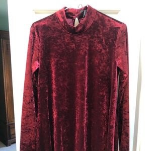 Forever 21 red velvet dress